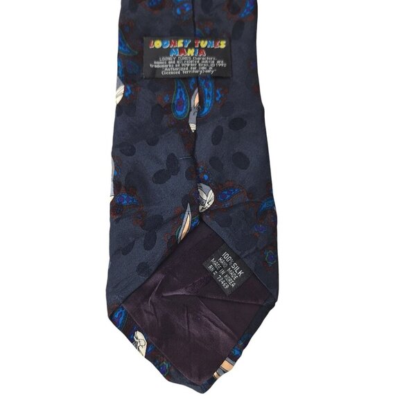 Vintage 1993 Looney Tunes Bugs Bunny Silk Necktie - Picture 6 of 6